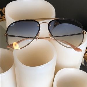 Ray Ban Gradient Lens Sunglasses with Brow Bar